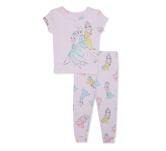 Disney Princess Character Toddler Snug-Fit Pajama Set, 2 Piece