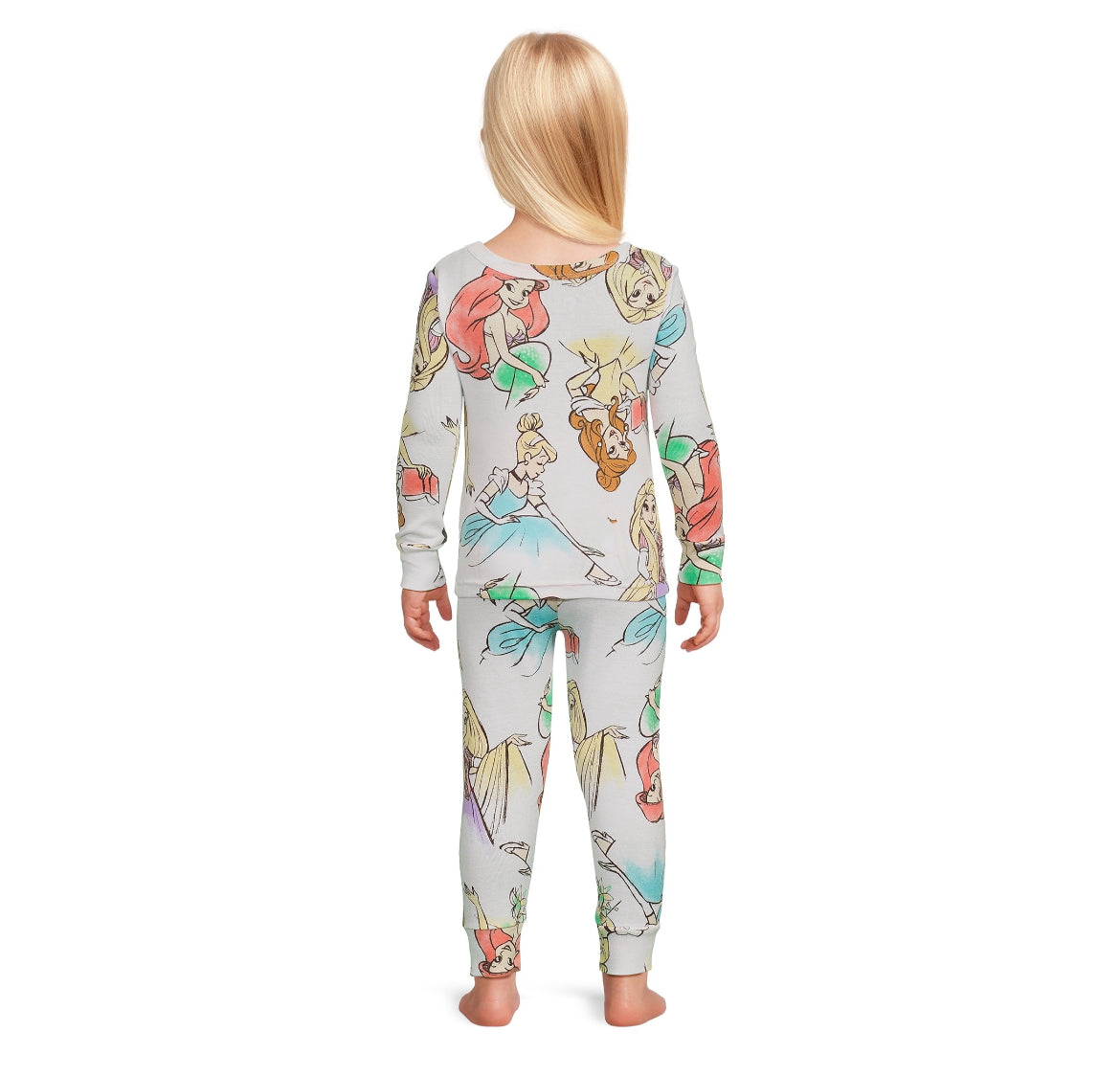 Disney Princess Character Toddler Tight Fit Long Sleeve and Pant Set, 2-Piece Pajamas