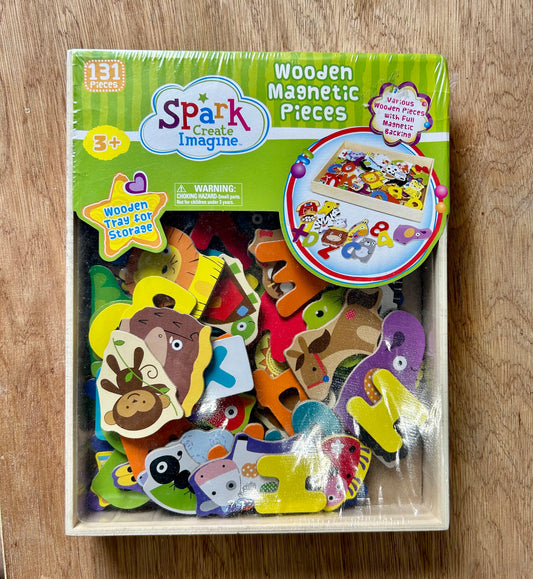Spark Create Imagine 131 Wooden Magnetic Piece Set