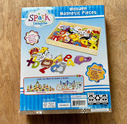 Spark Create Imagine 131 Wooden Magnetic Piece Set