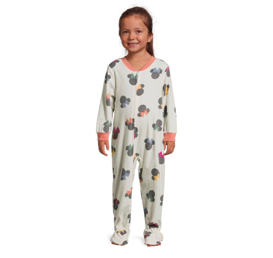 Minnie Mouse Toddler Girls One Piece Sleeper Pajamas
