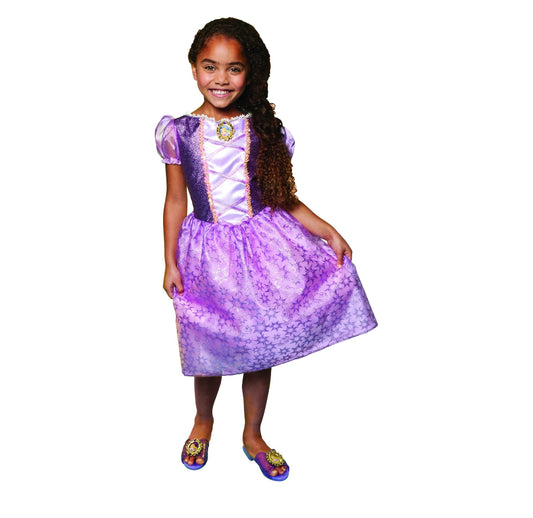 Disney Princess Rapunzel Glitter Bodice and Skirt Fashion Dress Up Experience Size 4-6 Halloween Costume 21056