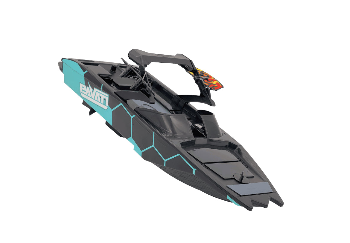 Electric Blue and Black Pavati 2.0 Remote Control Wakeboard Boat 1:18 Scale 98779