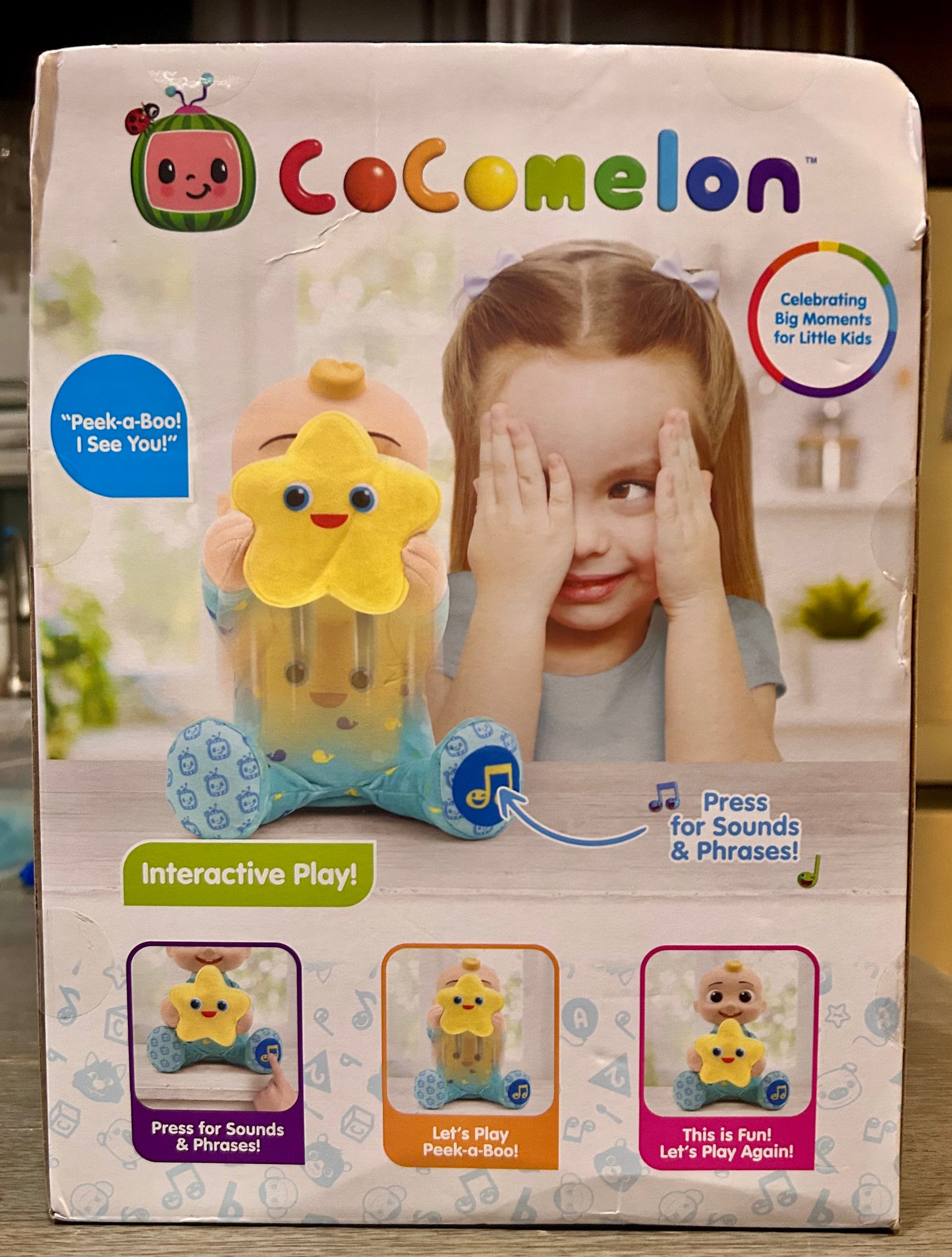 CoComelon Peek-A-Boo JJ Interactive Plush Figure 50589