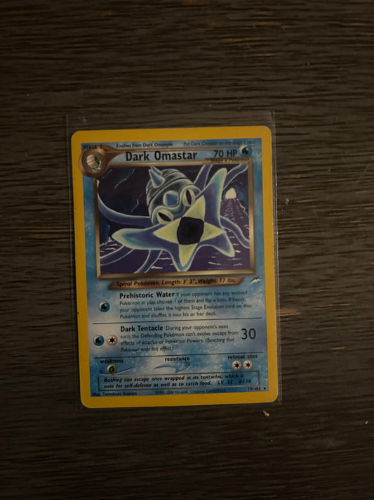 Pokémon Dark Omastar 19/105 Neo Destiny – NM – Vintage