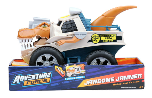 Adventure Force Jawesome Jammer Motorized Lights & Sounds Brown Dino Vehicle 70089