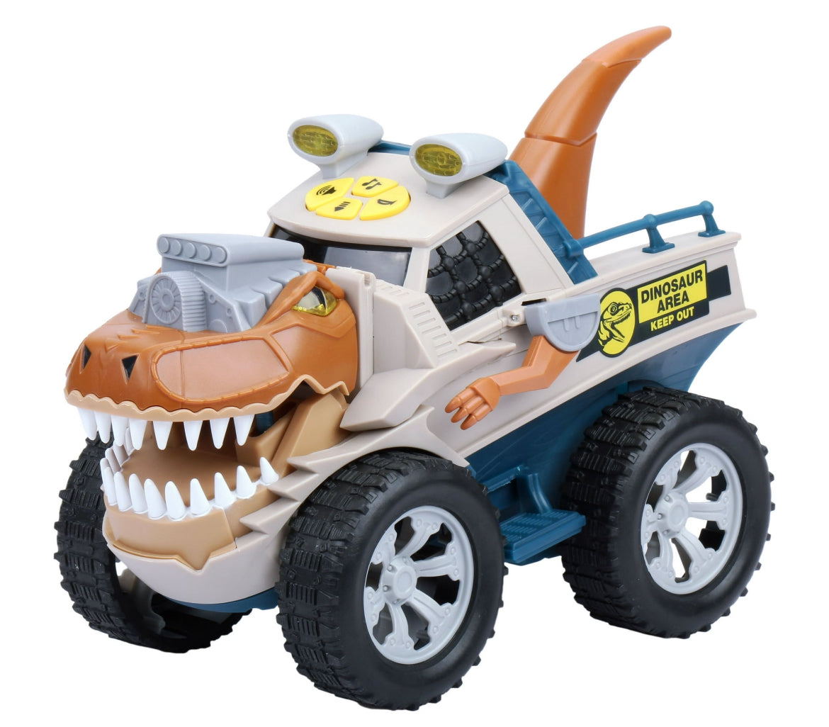 Adventure Force Jawesome Jammer Motorized Lights & Sounds Brown Dino Vehicle 70089