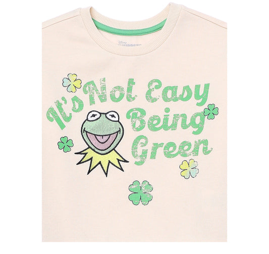 The Muppets Kermit the Frog Toddler Girls St. Patrick's Day Pullover and Joggers Set, 2-Piece