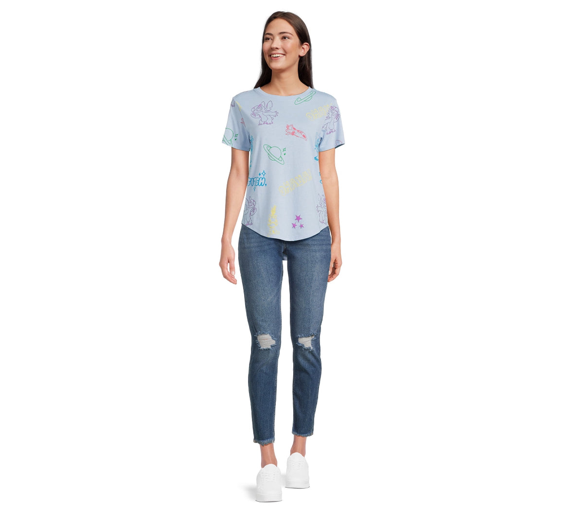 Stitch Women's Print Tee with Short Sleeves