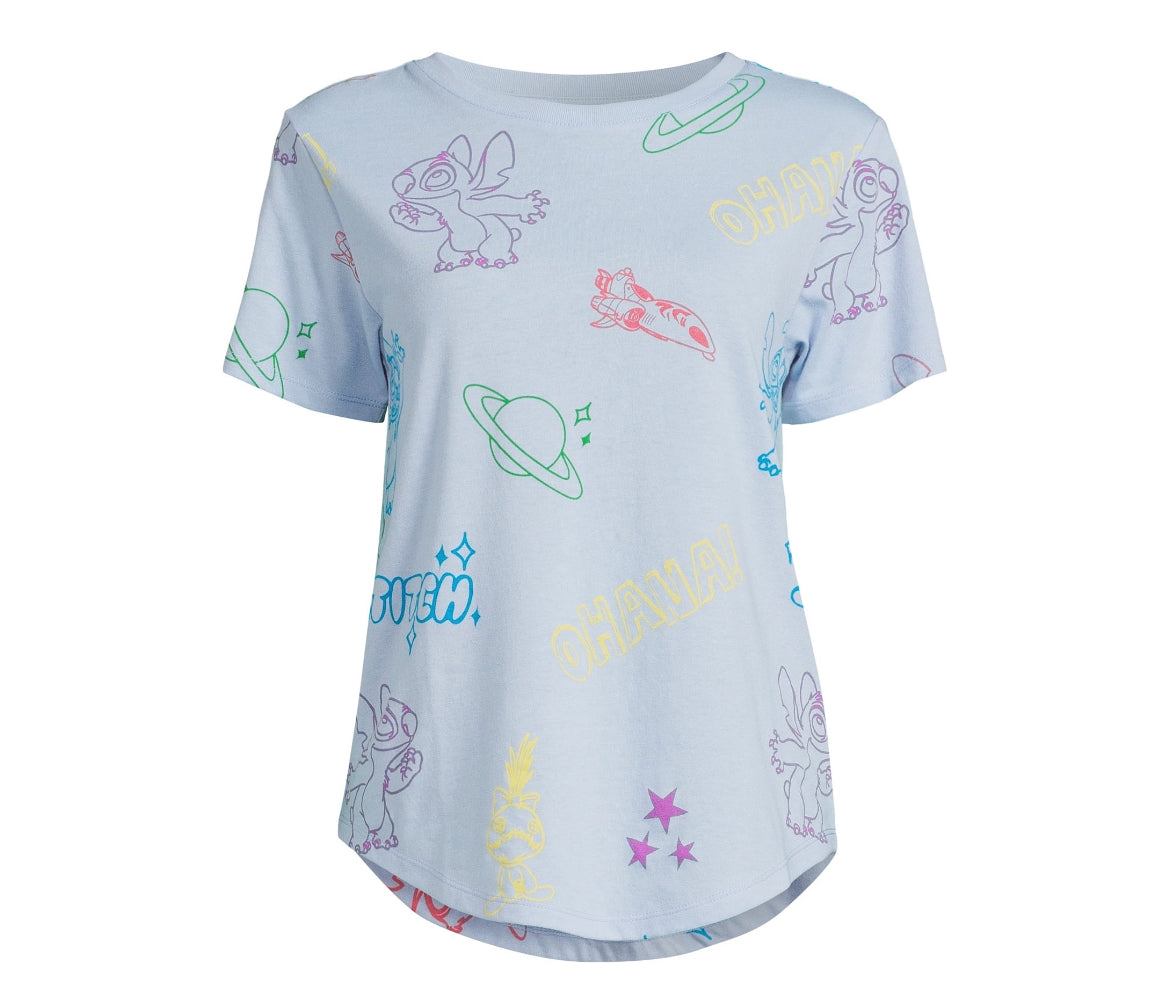 Stitch Women's Print Tee with Short Sleeves