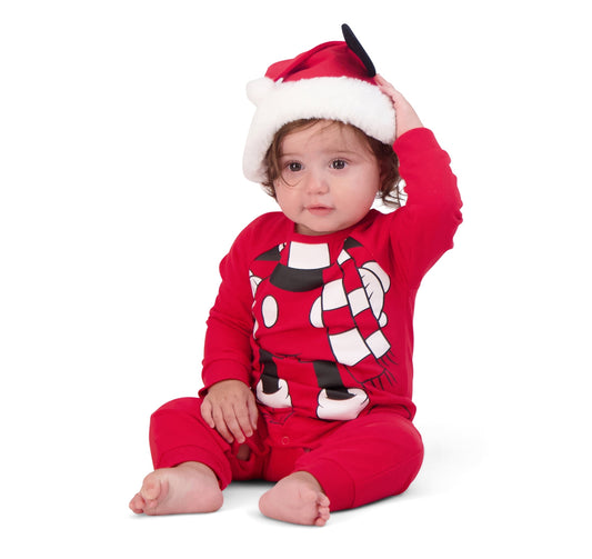 Mickey Mouse Christmas Baby Unisex Coveralls and Hat Set, 2-Piece