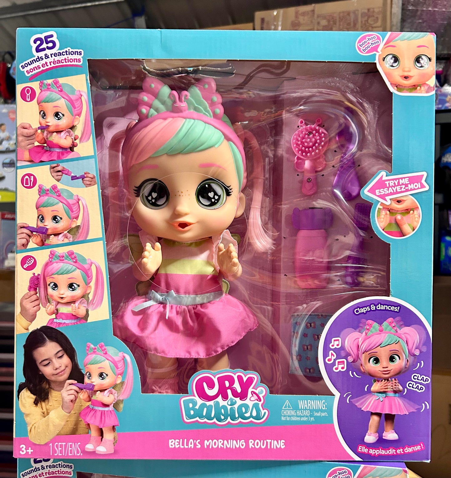 Cry Babies Bella's Morning Routine Interactive 13.6" Baby Doll 921481