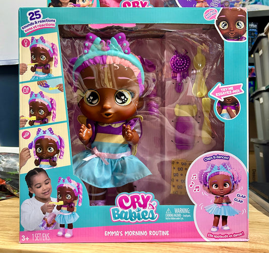 Cry Babies Emma's Morning Routine Interactive 13.6" Baby Doll 921504