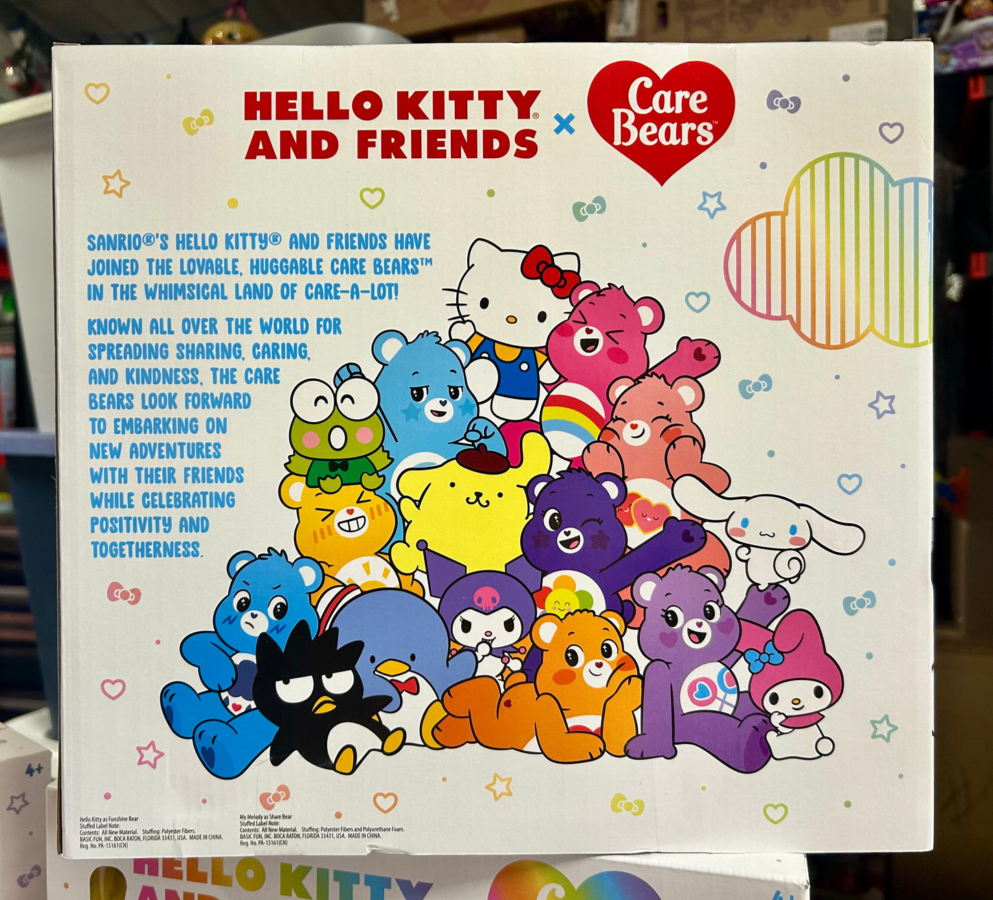 Care Bears x Hello Kitty Plush 2 Pack - Hello Kitty as Funshine Bear & My Melody as Share Bear 22974