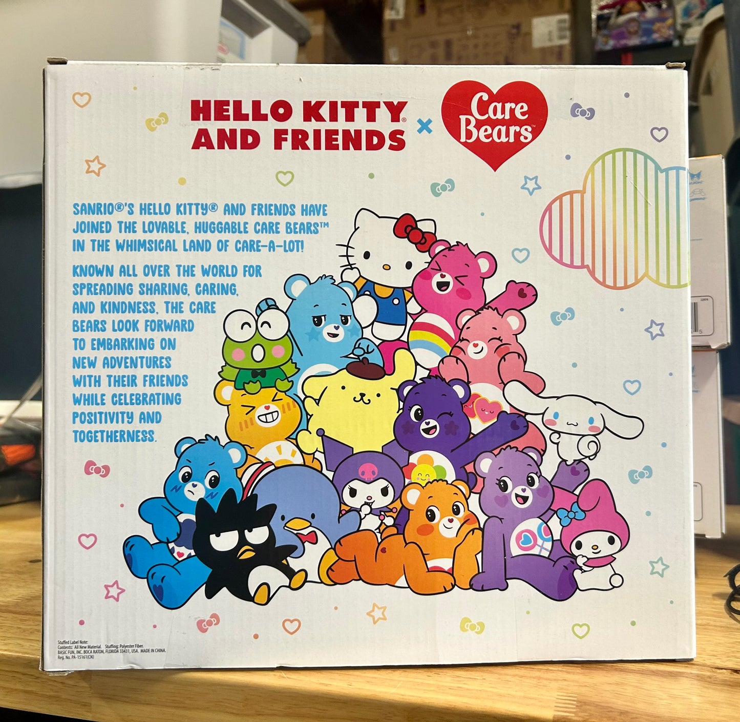 Hello Kitty Loves Cheer Bear 10" Collectible Care Bears Plush 2-Pack 22715