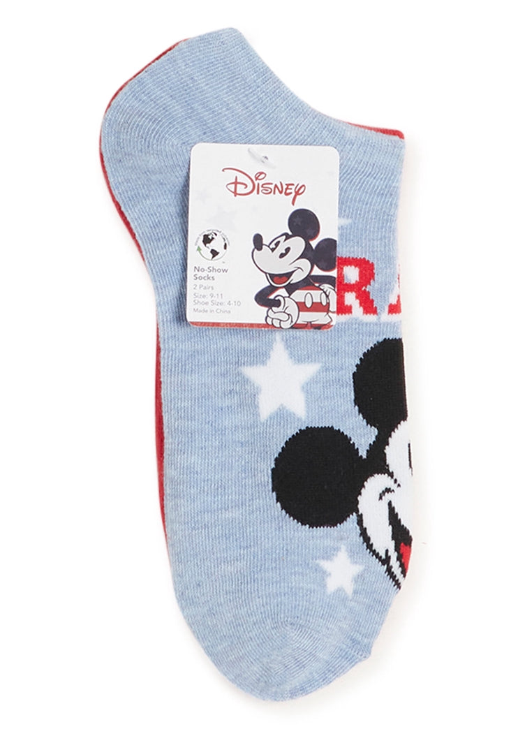 Mickey & Minnie Americana Women's No Show Socks, 2-Pack 53577