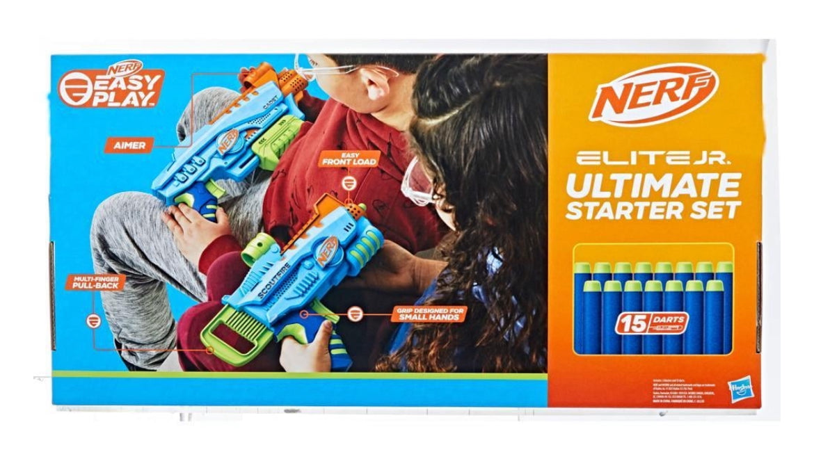 Nerf Elite Junior Ultimate Starter Set, 2 Blasters, 15 Nerf Elite Darts 21758