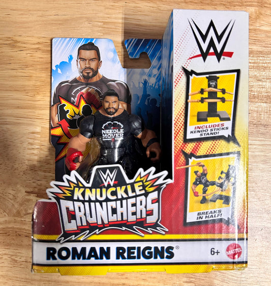 WWE Action Figure Knuckle Crunchers Roman Reigns with Battle Accessory 21576