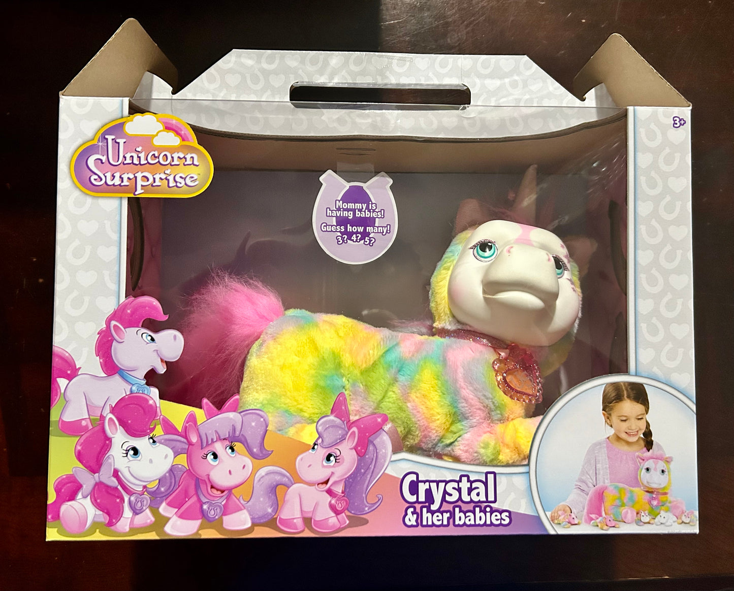 Unicorn Surprise Crystal, Pastel Rainbow, Stuffed Animal Unicorn and Babies 42496