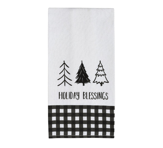 Holiday Time Gingham Tree Kitchen Towel, 15"x 25" 49851