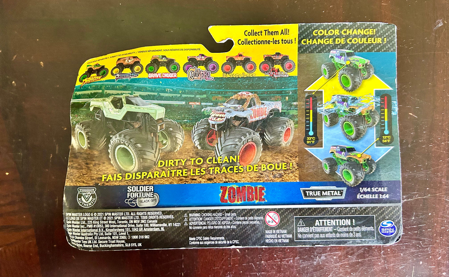 Monster Jam Color-Changing Die-Cast Monster Trucks, 1:64 Scale 35795