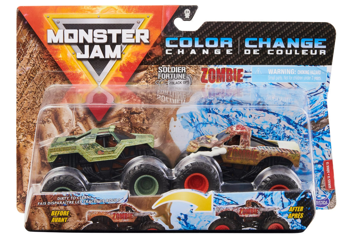 Monster Jam Color-Changing Die-Cast Monster Trucks, 1:64 Scale 35795