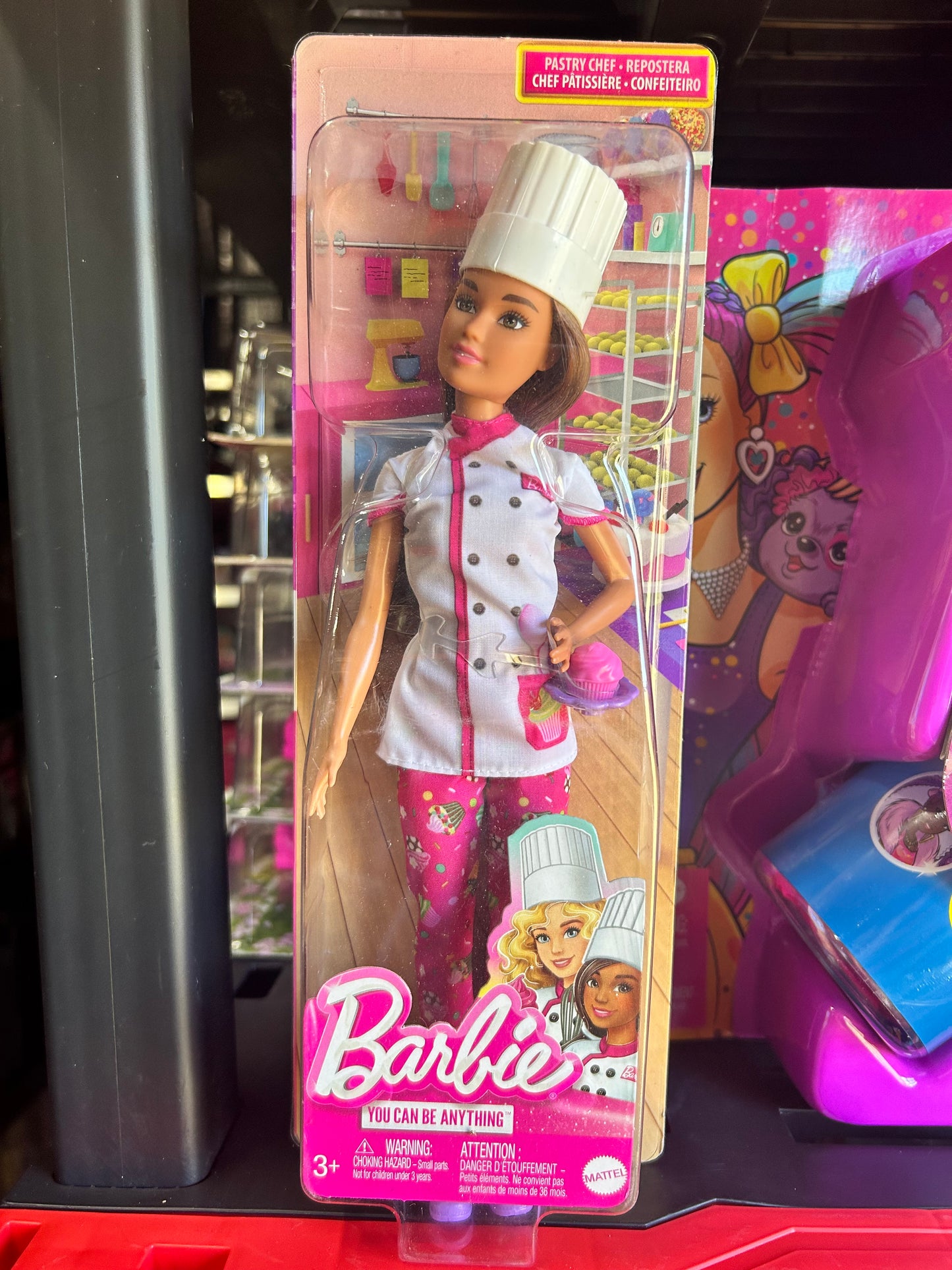Barbie Doll & Accessories, Career Pastry Chef Doll with Uniform and Chef's Hat, and Cake Slice 10807