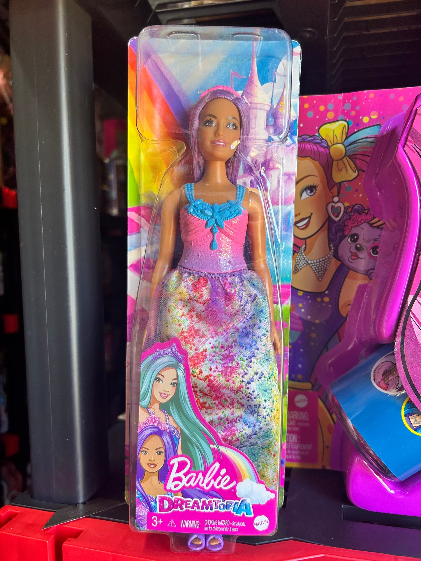 Barbie Dreamtopia Royal Doll with Curvy Body & Purple Hair in Removable Skirt, Shoes & Headband 05589