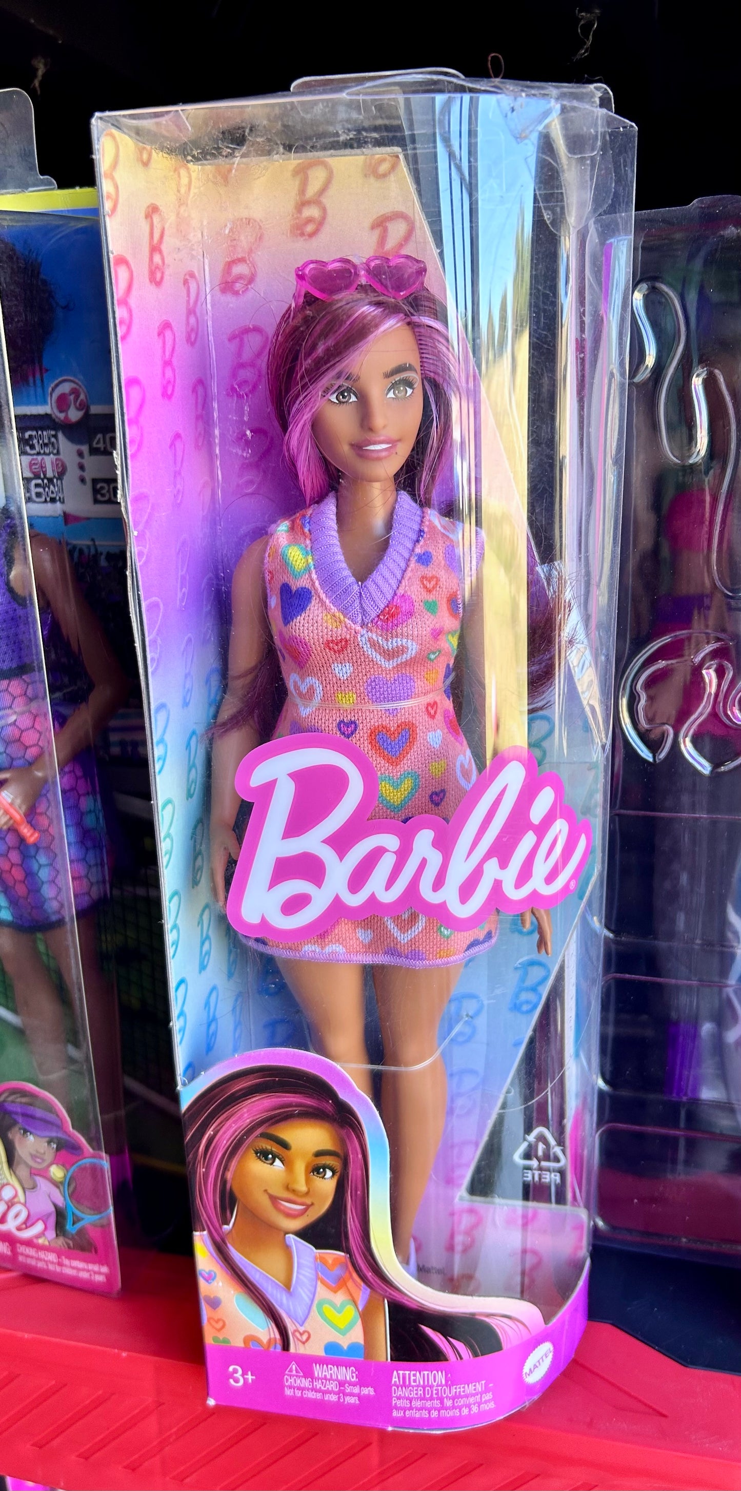 Barbie Fashionistas Doll #207 with Pink-Streaked Hair and Heart Dress 09424