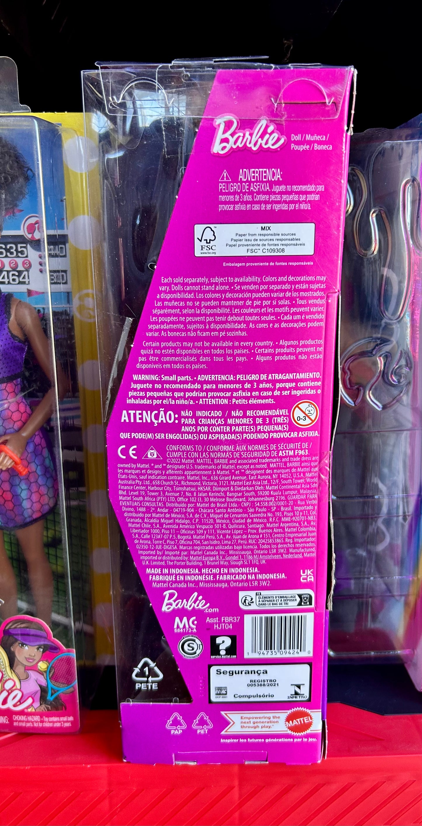 Barbie Fashionistas Doll #207 with Pink-Streaked Hair and Heart Dress 09424