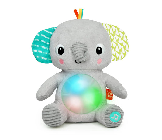 Bright Starts Hug-a-Bye Baby Elephant Stuffed Animal Dual-Mode Soft Toy Soother 12498