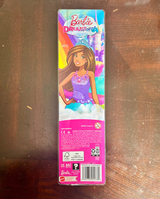 Barbie Dreamtopia Doll Brunette Hair with Removable Blue Skirt, Shoes 05576