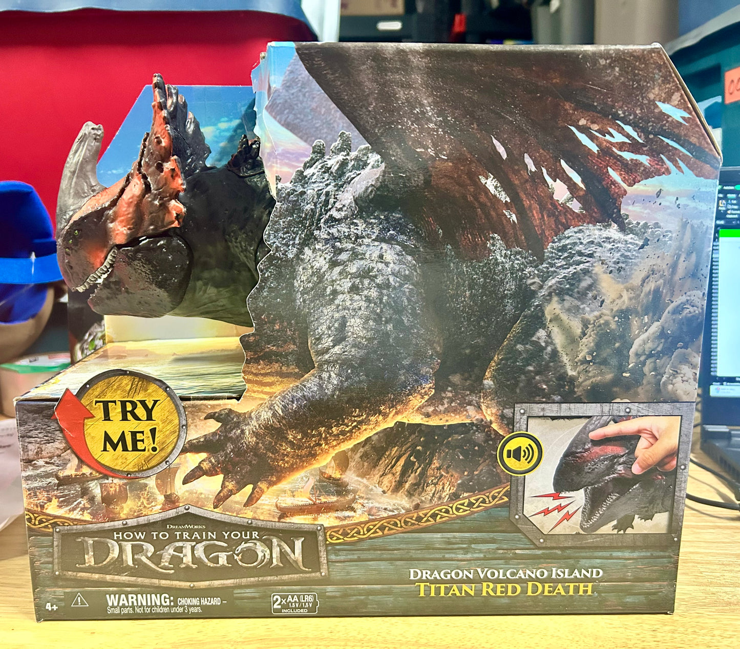 How to Train Your Dragon Volcano Island Titan Red Death Deluxe Action Figure 06470