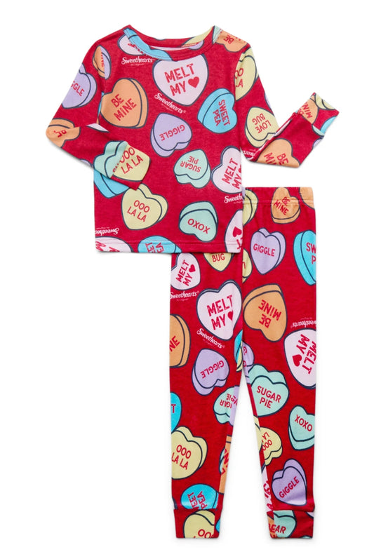 Toddler Unisex Valentine's Day Pajama Set, 2-Piece