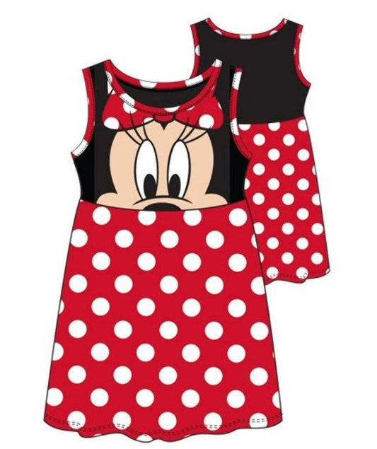 Disney Toddler Girl's A Line Minnie Polka Dot Print Sleeveless Dress