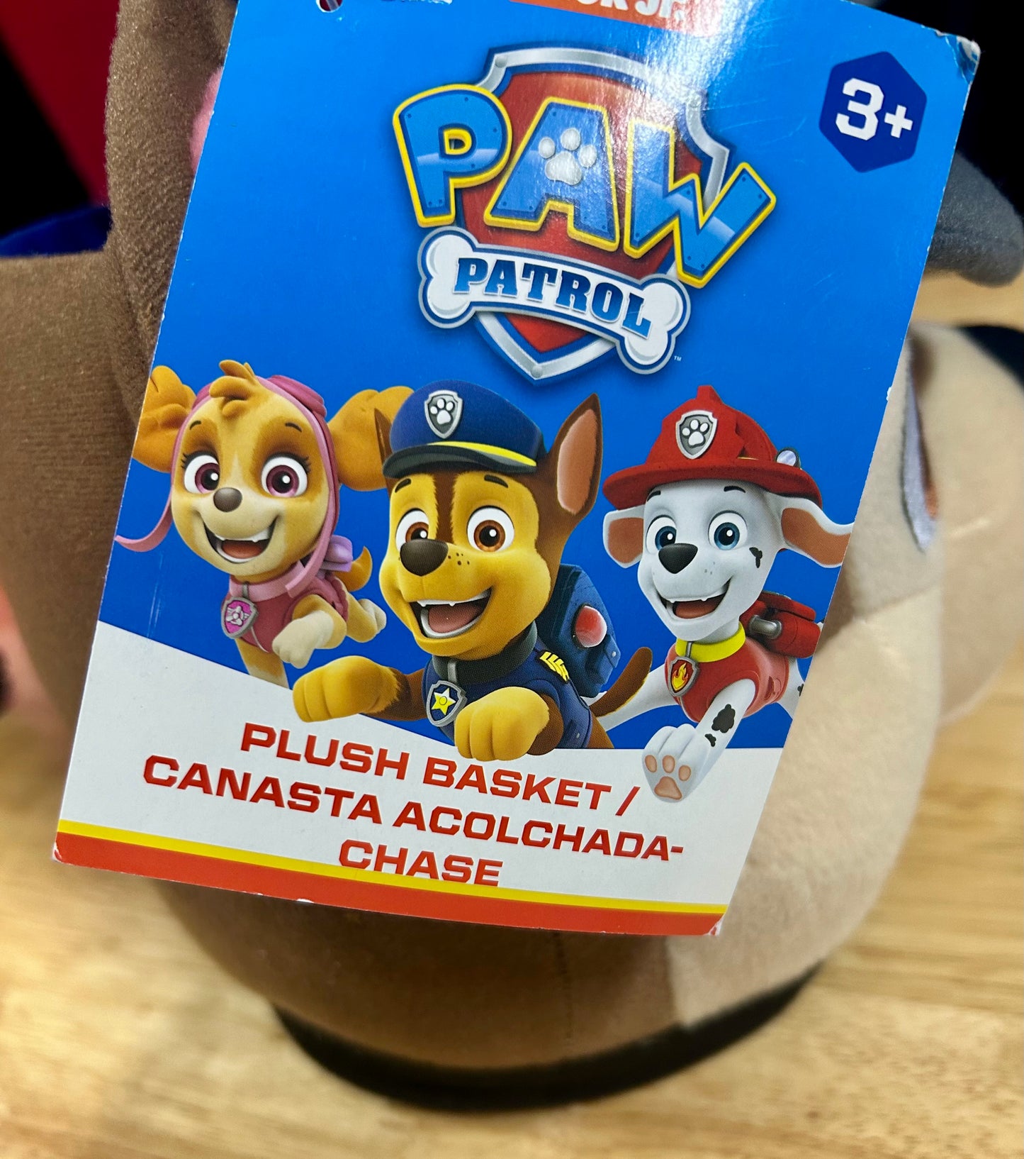 Paw Patrol Chase Plush Basket, Easter, Halloween, Gift 02876