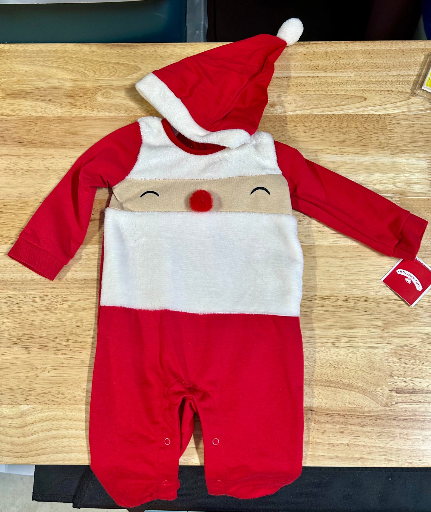 Baby Christmas Holiday Santa Romper 12M 25930