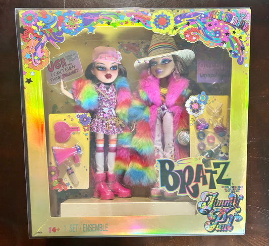 Bratz JimmyPaul Special Edition Designer Pride 2-Pack Roxxi & Nevra 12” Fashion Dolls 58032