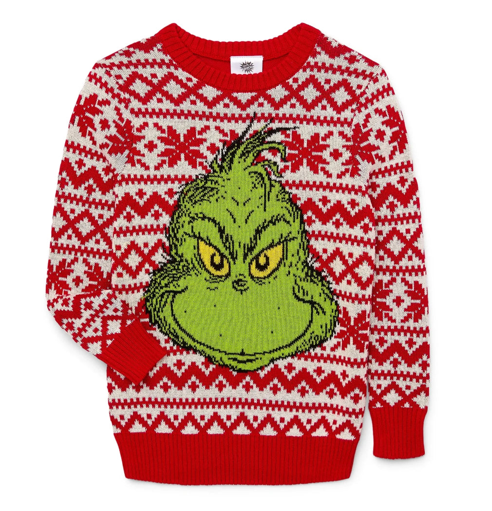 Boys How The Grinch Stole Christmas Sweater Large (10-12) 24117