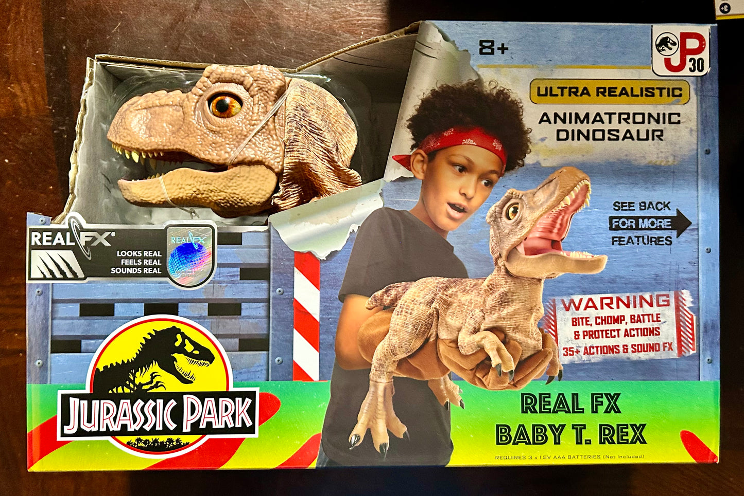 Jurassic World REALFX Baby T-Rex - Realistic Dinosaur Puppet Toy 026186