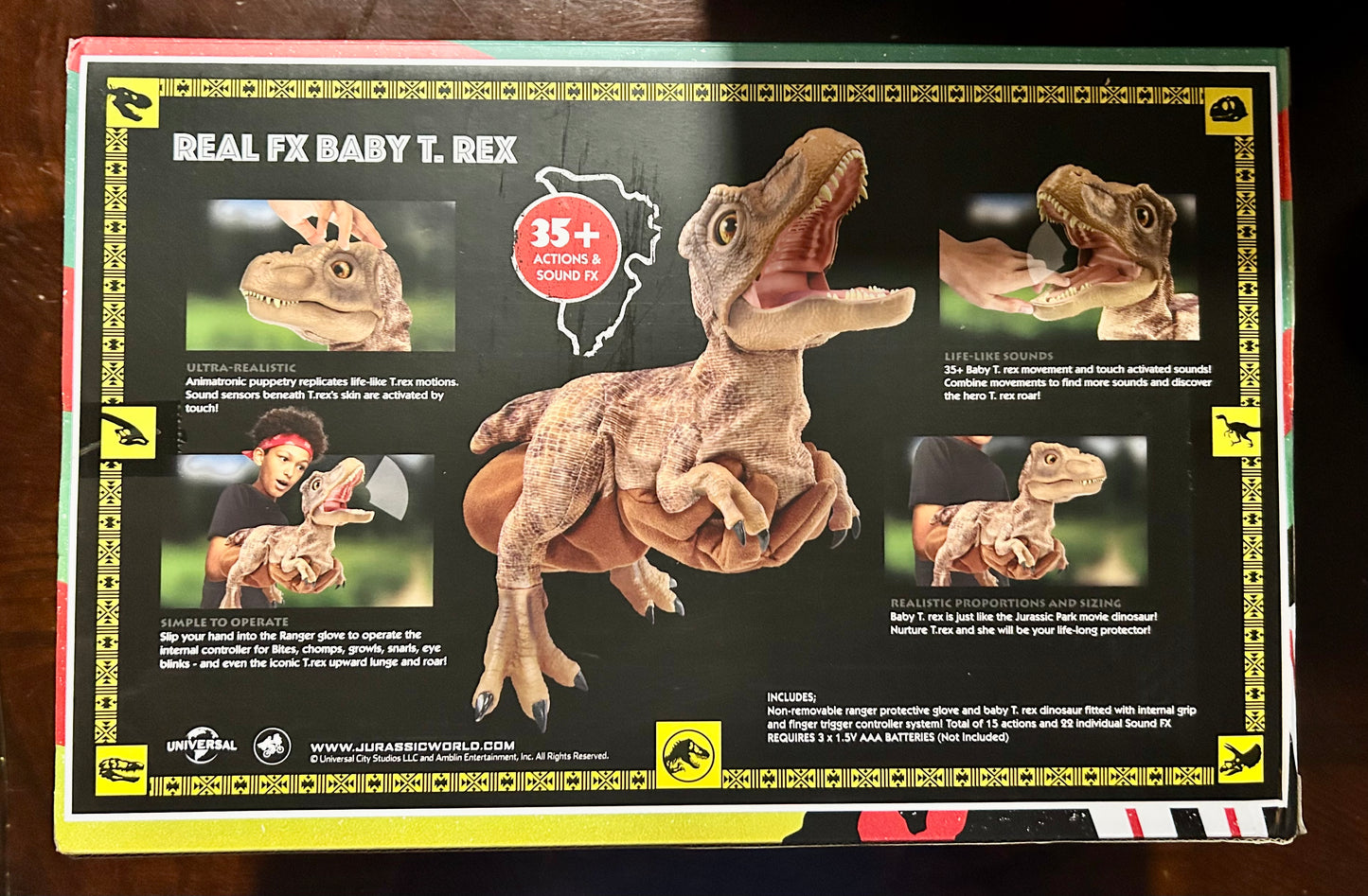 Jurassic World REALFX Baby T-Rex - Realistic Dinosaur Puppet Toy 026186