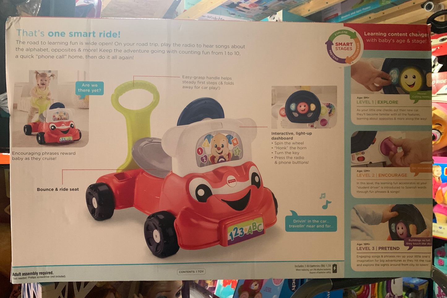 Fisher Price Laugh & Learn 3-in-1 Interactive Smart Car 60088