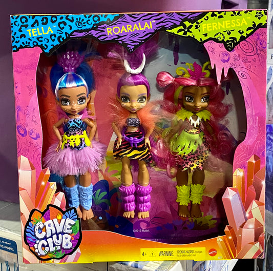 Cave Club 3-Pack Tella, Roaralai, Fernessa Fashion Dolls Set 94015