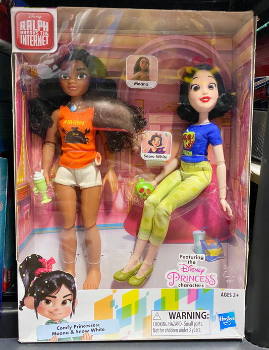 Ralph Breaks the Internet Disney Comfy Princesses Moana & Snow White 12" Dolls