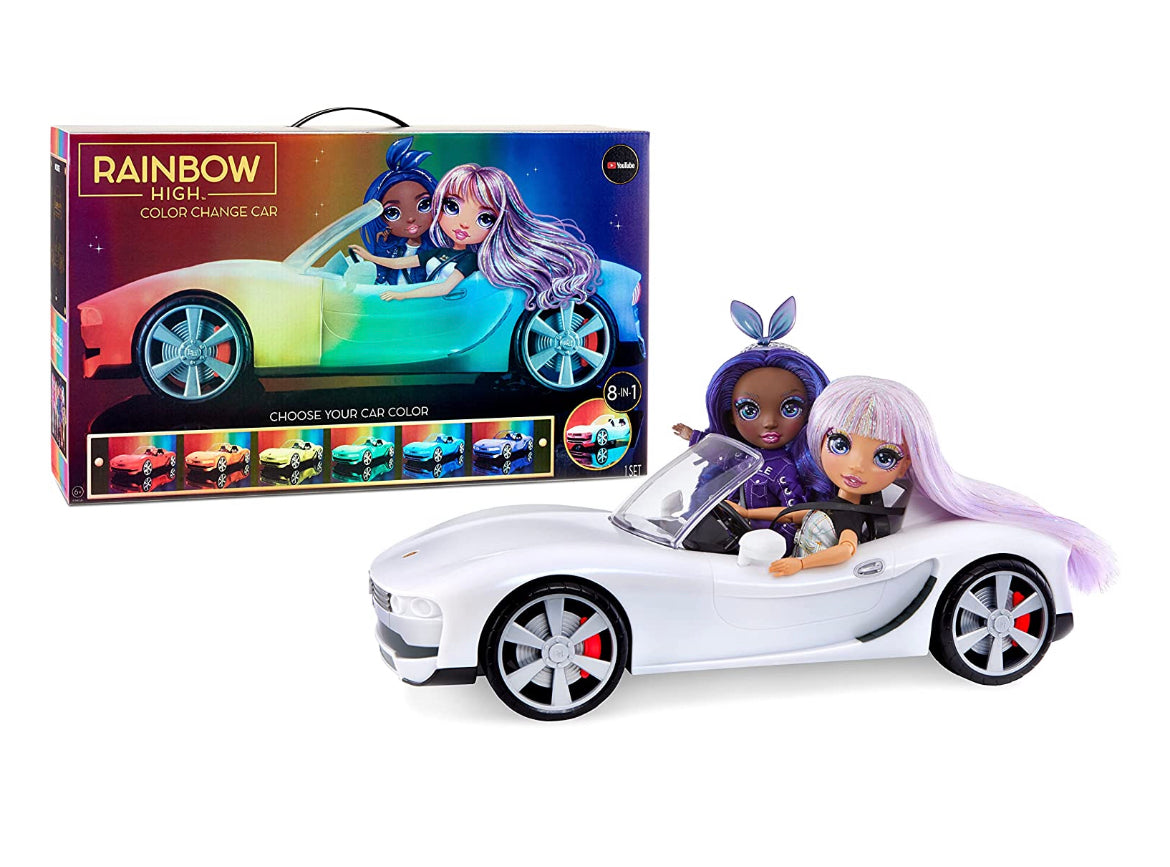 Rainbow High Color Change Light Up Convertible Car 57431