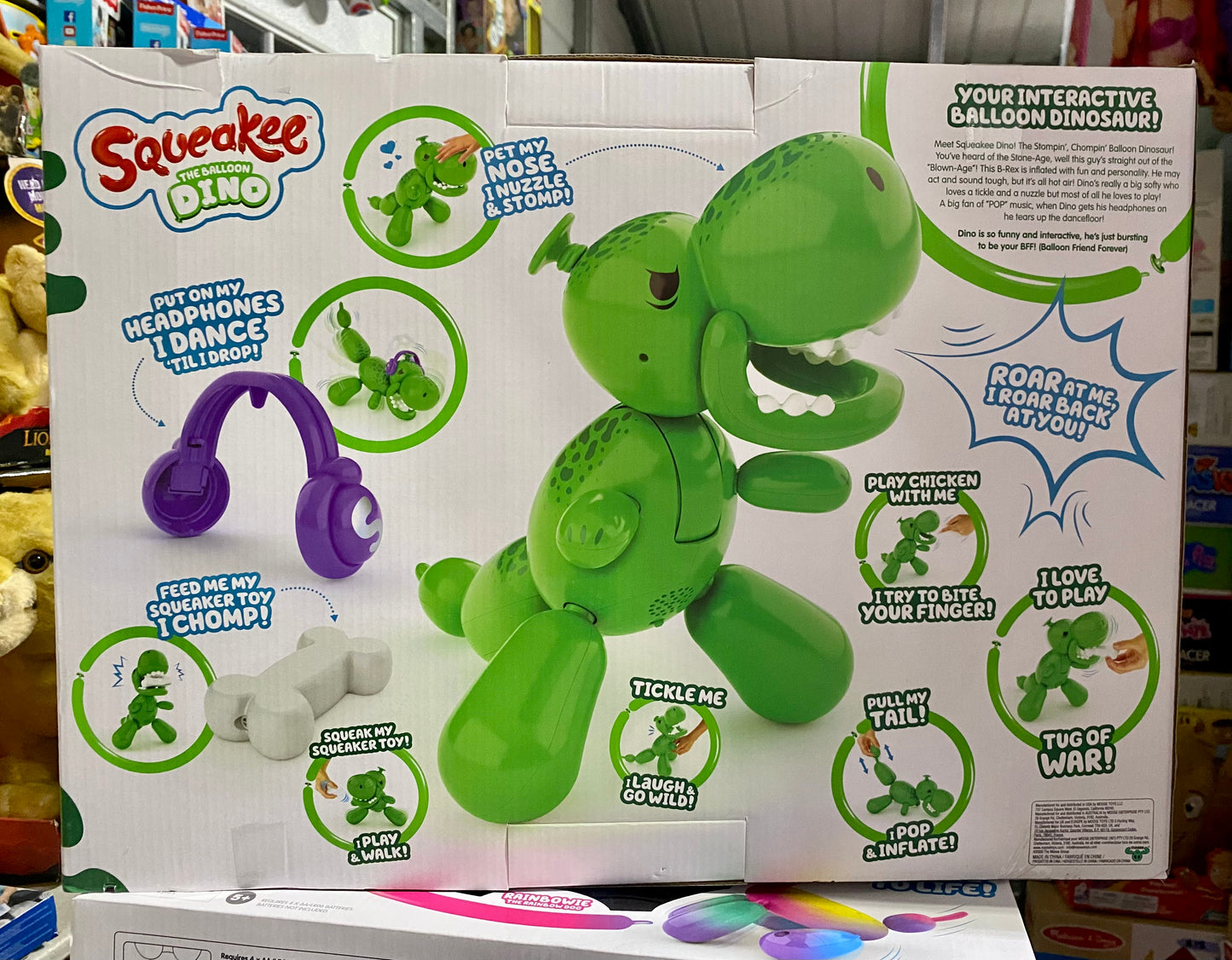 Squeakee The Balloon Dino Interactive Dinosaur Pet 12310
