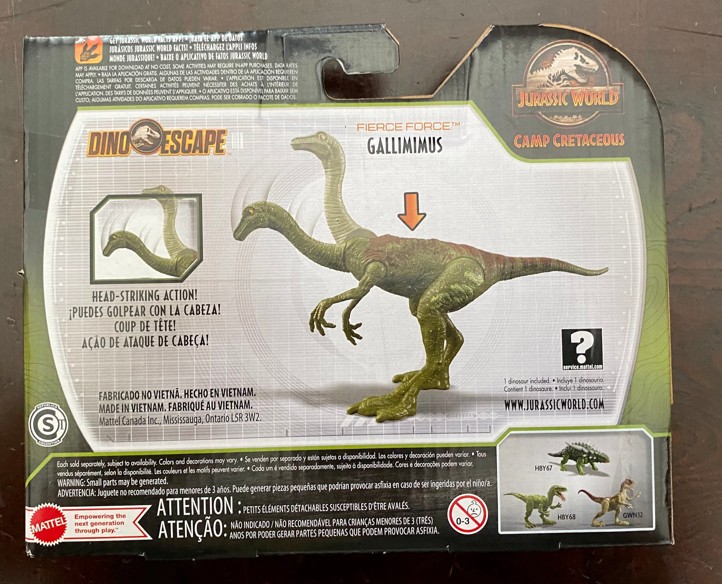 Jurassic World Dino Escape Fierce Force Gallimimus 4.5” Action Figure 94390