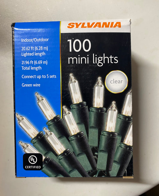 Sylvania 100 Ct Clear Mini Lights