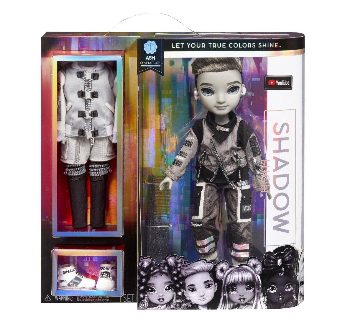 Rainbow High Shadow Series 1 Ash Silverstone Greyscale Box Fashion Doll 58357