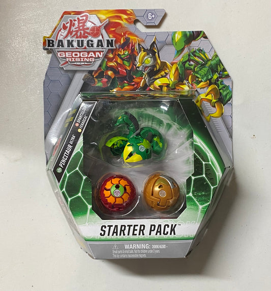 Bakugan Geogan Rising Starter Pack Pincitaur Ultra Spartillion Ferascal Action Figures 36339E